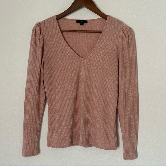 J. Crew | Long-sleeved Pink Knit Top - Picture 1 of 4